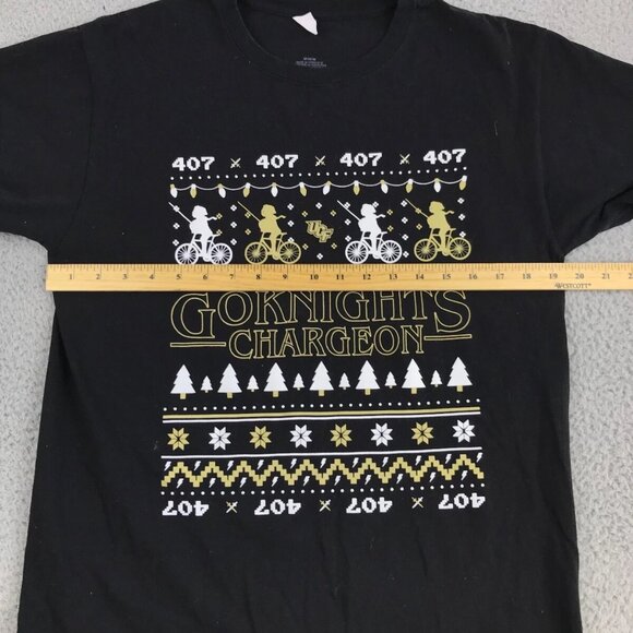 UCF Knights Shirt Adult Medium Black Christmas Go Knights Charge On 407 Winter - Picture 2 of 9